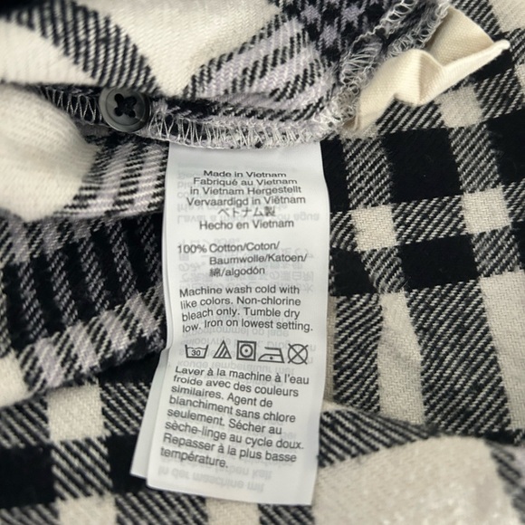 Madewell Monochrome Checkered Oversized Flannel Shirt - Picture 4 of 4